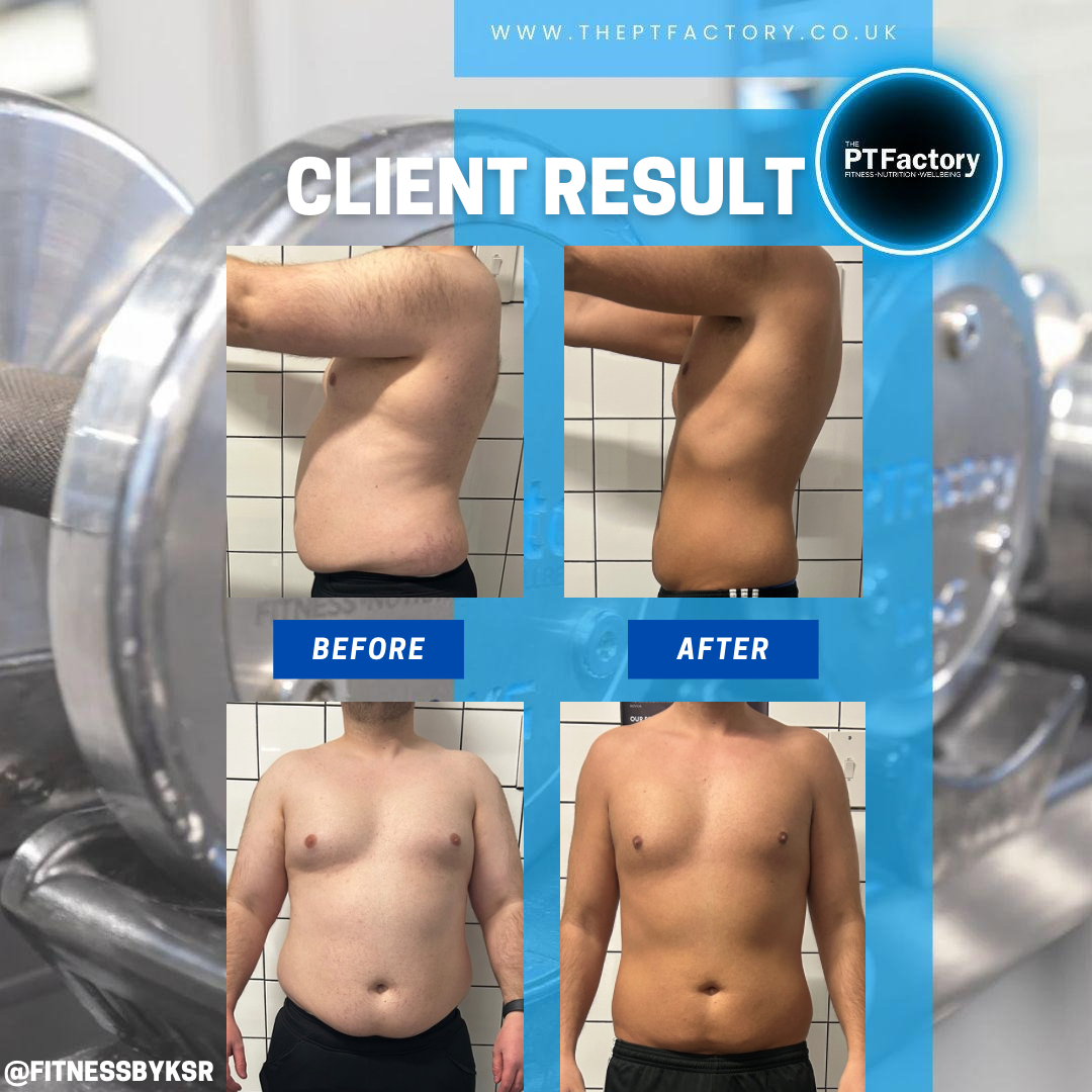 Zak before and after — weight loss transformation at FitnessbyKSR